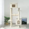 Whisen Multi-Level Cat Tree & Tower With Sisal Scratching Posts, Hammock, Dangling Toy