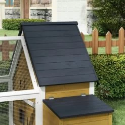Resenkos Rabbit Hutch, Duck Cage Hutch,Chicken Coop,65" Chicken Coop Wooden Chicken House Rabbit Hutch With Nesting Box, Ramp, Run, Yellow Natural -BlueBuffalo Sales Store GUEST 00d99435 2b45 41c8 99a1 de45c71a36f9