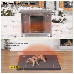 Aivituvin Insulated Wooden Cat House With Soft Liner | Waterproof Roof-AIR12-IN 9 Aivituvin Insulated Wooden Cat House With Soft Liner | Waterproof Roof-AIR12-IN -BlueBuffalo Sales Store GUEST 00eebd21 5227 42fc 8d87 84e91e0dd3c6