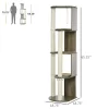 Kumasinova 65" Multi-Level Modern Cat Tree Tower,Corner Cat Tower With Scratching Post,Space-Saving Cat Climbing Tower For Indoor Cats,Cream White
