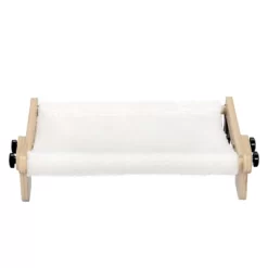 DOMETOUR Cat Window Perch For Indoor Plush Cat Hammock, Window Seat Bed Shelf No Drilling No Suction Cup, Wood Color