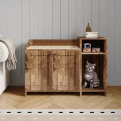 Cat Litter Box Enclosure Furniture, Hidden Litter Box Cabinet, Indoor Wooden Cat Washroom With Storage, Pet House -BlueBuffalo Sales Store GUEST 01db926e 53bb 4d21 a777 16877fe1f008 1