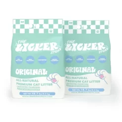 THE LICKER STORE Unscented Premium Clumping Bentonite Clay Cat Litter W/Activated Charcoal