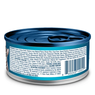 Blue Buffalo Tastefuls Natural Pate Wet Cat Food With Chicken Entrée - 5.5oz 1 Blue Buffalo Tastefuls Natural Pate Wet Cat Food With Chicken Entrée - 5.5oz