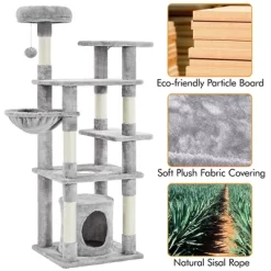 Yaheetech 56.5inch Multilevel Cat Tree Cat Tower With Scratching Posts -BlueBuffalo Sales Store GUEST 025a0b32 f99e 4ce0 9481 680efb93174b