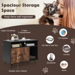 Tangkula Cat Litter Box Enclosure W/ Scratching Pad End Table Nightstand Hidden Washroom -BlueBuffalo Sales Store GUEST 0270fe30 92ab 406c 94f3 6b9e3fdeb070