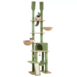 DOMETOUR Adjustable Height(85-112 Inch) Cactus Cat Tree Cat Tower, 7 Tiers Climbing Activity Center With Cozy Hammocks Cat Condo -BlueBuffalo Sales Store GUEST 03bf403e 4ce1 4fcf a943 9fbeccc8e8db
