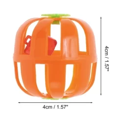 Unique Bargains Pumpkins Shape Cat Teaser Toys For Orange 1 Pc
