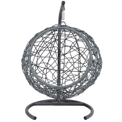 MaseiKar Cat Swing Bed With Stand & Cushion, Rattan Wicker Appearance, Indoor Hanging Swinging Cat Bed For Cats, Small Dogs And Small Animals 10 MaseiKar Cat Swing Bed With Stand & Cushion, Rattan Wicker Appearance, Indoor Hanging Swinging Cat Bed For Cats, Small Dogs And Small Animals - Image 10