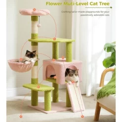 QuestaPack Flower Cat Tree 47.2" Multi-Level Cat Tower With Sisal Covered Scratching Posts -BlueBuffalo Sales Store GUEST 043a93fd 9306 49b3 ba2d 61ddaa176541