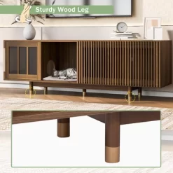ORRD Mid-Century Walnut TV Stand & Cat House – 2-in-1, Sliding Glass Door, Flip-Down, Pet-Friendly 14 ORRD Mid-Century Walnut TV Stand & Cat House – 2-in-1, Sliding Glass Door, Flip-Down, Pet-Friendly -BlueBuffalo Sales Store GUEST 04b55078 a3e8 4d1f 9b8d 44e43c6996c3