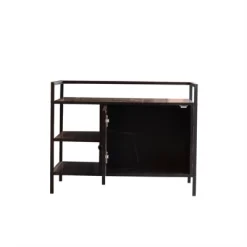 FURNIinspire Cat Litter Box Furniture With A Barn Door Hidden Litter Box With Open Storage Spaces,30.3"*21.2"*23.2"