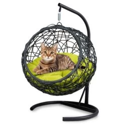 Dolonm Premium Cat Egg Chair: Hanging Swing Bed W/Removable Cushion & Stand - Durable HDPE For Indoor/Outdoor -BlueBuffalo Sales Store GUEST 0544e3eb cd57 4cec 8668 cfba4b0cf7a3