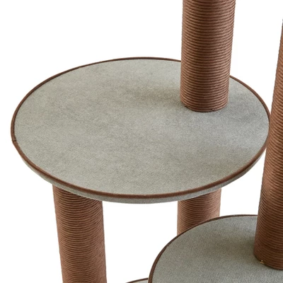 Two By Two Bloomfield - Gray Scratching Post Cat Furniture - 59.3 In. Tall 14 Two By Two Bloomfield - Gray Scratching Post Cat Furniture - 59.3 In. Tall - Image 14