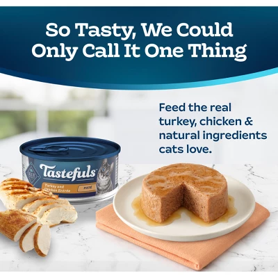 Blue Buffalo Tastefuls Natural Pate Wet Cat Food With Turkey & Chicken Entrée - 5.5oz 2 Blue Buffalo Tastefuls Natural Pate Wet Cat Food With Turkey & Chicken Entrée - 5.5oz - Image 2