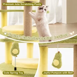 Tangkula Large Avocado Cat Tree Multi-level Cat Tower W/ Large Private Condo Fun Pompoms -BlueBuffalo Sales Store GUEST 0638ad7e 6b0f 4bea 9a4f 647a46d767d7