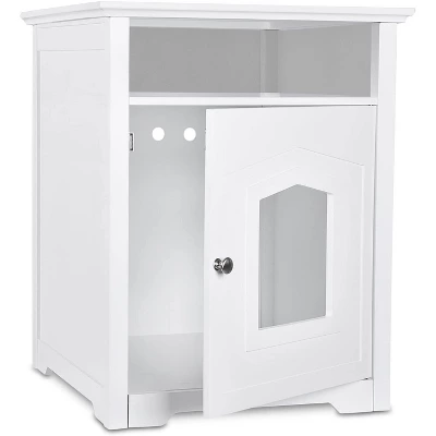 Arf Pets Cat Litter Box Enclosure Furniture, Large Cabinet - White 3 Arf Pets Cat Litter Box Enclosure Furniture, Large Cabinet - White - Image 3