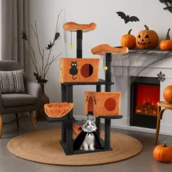 Karl Home 61 Inch Halloween Cat Tree Large Multi-Level Cat Activities Furniture With 2 Spacious Cat Condos -BlueBuffalo Sales Store GUEST 068f3f62 7a1c 4fe0 93b2 314dbb7607c4