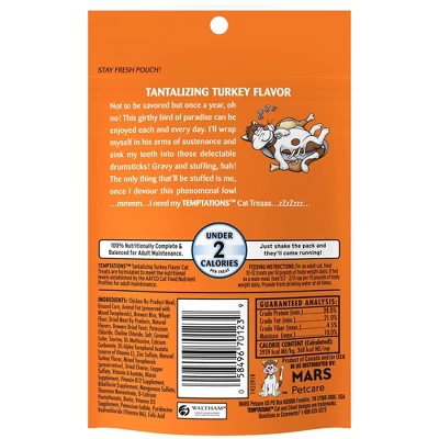 Temptations Tantalizing Turkey Crunchy Cat Treats 1 Temptations Tantalizing Turkey Crunchy Cat Treats