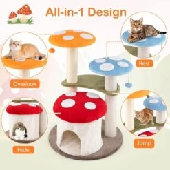 Costway Cute Mushroom Cat Tree Multi-level Cat Tower W/ Sisal Scratching Posts For Indoor Kittens & Cats -BlueBuffalo Sales Store GUEST 070e0aab dbe3 4273 9b31 51dcd29847ed