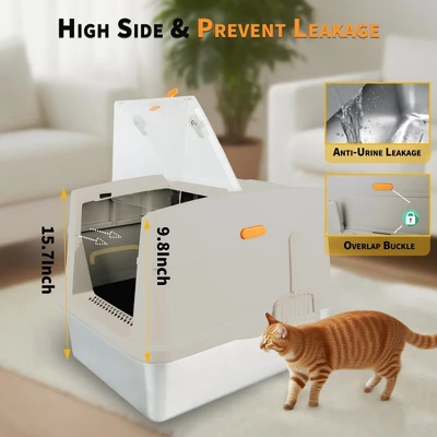 All For Paws Allforpaws Cat Litter Box Hooded Stainless Steel Base 13 All For Paws Allforpaws Cat Litter Box Hooded Stainless Steel Base - Image 13