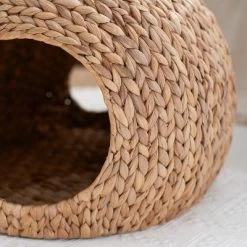 Woven Wicker Round Cat Bed Cave With Handles - 18in X 18in X 18in - For Any Size Cat Breeds, Chihuahua And Use With Cat Tower -BlueBuffalo Sales Store GUEST 0868f6e3 1b99 4edb 8388 6d60cefafa49