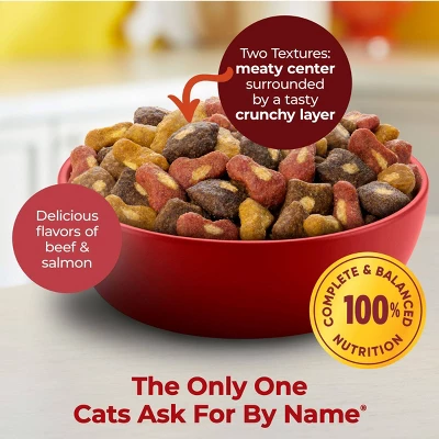 Meow Mix Tender Centers Basted Bites Salmon And Beef Flavor Dry Cat Food - 14.2lbs 3 Meow Mix Tender Centers Basted Bites Salmon And Beef Flavor Dry Cat Food - 14.2lbs - Image 3