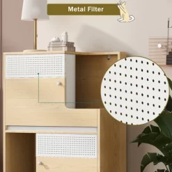 Whisen Side Table Cat Litter Box & Cat Bed House With Flip-Down Door, Metal Mesh Filter For Christmas, Thanksging And Halloween -BlueBuffalo Sales Store GUEST 097e1411 3a7d 45e1 9bb9 d0e6031a88da