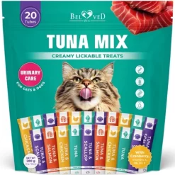 Beloved Pets Creamy Lickable Cat Treats & Wet Squeeze Tubes – Tuna Mix, Liquid Cat Snacks, Urinary Care, Multivitamin Treats - 20 Sticks -BlueBuffalo Sales Store GUEST 09e6e339 bd76 49f1 9383 792f75775764