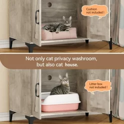 Hidden Cat Litter Box Enclosure Furniture With Shelf Storage And 2 Doors -BlueBuffalo Sales Store GUEST 0a6f30b2 22fd 4625 85f8 7353a7388d41