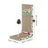 2-Piece Christmas L-Shaped 3D Cat Scratching Post, 23.6-inch L-Shaped Cat Scratching Post With Ball Toy