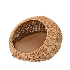 THE LICKER STORE Fiora 19.5" X 18" Modern Circular Faux Wicker Pet Bed With Machine-Washable Cushion -BlueBuffalo Sales Store GUEST 0aaf2732 a7ff 4055 afa2 e620f5a9d535