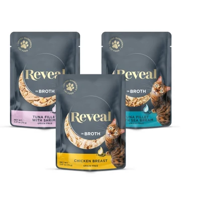 Reveal Natural Limited Ingredient Grain Free Variety Of Tuna And Chicken Flavors In Broth Wet Cat Food - 2.47oz/12pk 1 Reveal Natural Limited Ingredient Grain Free Variety Of Tuna And Chicken Flavors In Broth Wet Cat Food - 2.47oz/12pk