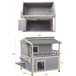 Aivituvin-AIR33 Outdoor Cat House, Indoor Wooden Cat House (Inner Space 10.9 Ft²) -BlueBuffalo Sales Store GUEST 0b907b32 7d41 4223 83ad 70c003e232e9