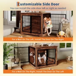 Dog Crate Furniture With 360° Rotating Feeder, Wooden Crate End Table With 2 Doors, Anti-Chew Anti-Escape, Heavy Duty Indoor Kennel Cage 10 Dog Crate Furniture With 360° Rotating Feeder, Wooden Crate End Table With 2 Doors, Anti-Chew Anti-Escape, Heavy Duty Indoor Kennel Cage -BlueBuffalo Sales Store GUEST 0bbd0831 fe89 4a37 9a92 ca2e7db507cb