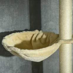 SEVOBAL Floor To Ceiling Cat Tree Adjustable Height, Cat Climbing Tower With Carpeted Platforms, Toy Balls, Beige, (21.25"*13.5"*98.5") -BlueBuffalo Sales Store GUEST 0bd2a4b8 0db2 482a 8764 53127c5df753