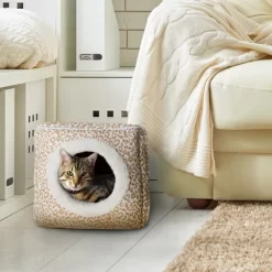Pet Adobe Enclosed Cave Cat Bed - Tan And White -BlueBuffalo Sales Store GUEST 0c2cc57e 531c 4dd0 9d48 eb4684b13da2