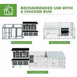 Resenkos Rabbit Hutch, Duck Cage Hutch,Chicken Coop, 43" Chicken Coop With Wheels, Chicken Tractor With Nesting Box, Pull-out Tray, Gray -BlueBuffalo Sales Store GUEST 0cd9bcae c2f5 4202 b536 da23092ae963
