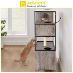 Aivituvin Wooden 3-Story Cat Condo With Litter Box Enclosure| Strong Iron Frame-AIR102 /102-I -BlueBuffalo Sales Store GUEST 0e21eb67 7fa5 4031 98cc 0a6dc4f60bb6