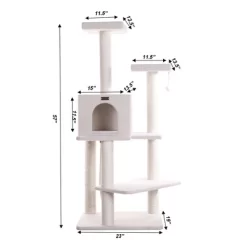 Armarkat Ivory 57" High Real Wood Cat Tree, Fleece Covered Cat Climber, B5701 11 Armarkat Ivory 57" High Real Wood Cat Tree, Fleece Covered Cat Climber, B5701 -BlueBuffalo Sales Store GUEST 0e2d5c6e dc21 491c 907f 3693b7da3dc9
