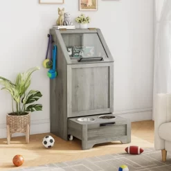 Dog Feeding Station With 2 Elevated Dog Bowls, Pet Feeding Station,Flip Top Pet Food Cabinet,Pet Food Container -BlueBuffalo Sales Store GUEST 0f30ef16 02b2 457d 9a3a 684e51076875