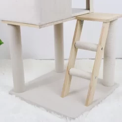 Racxily 165 Cm Wood Cat Tree With Large Condo Wood Ladder And Transparent Spacecraft -BlueBuffalo Sales Store GUEST 0f4f6aae 9e3d 4492 a9c6 3980c22c5e3e