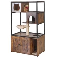 Aivituvin Wooden 3-Story Cat Condo With Litter Box Enclosure| Strong Iron Frame-AIR102 /102-I -BlueBuffalo Sales Store GUEST 0f529902 b85c 48fb 9fc7 2dc8dcd22bc4