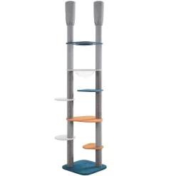 Yaheetech 8-8.6FT Adjustable Floor-to-Ceiling Cat Tree, Blue/Orange -BlueBuffalo Sales Store GUEST 10379bd7 5e96 4fa9 ae02 0058ce7ca378