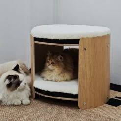 Artloge 2 Tiers Elevated Cat Tower Bed Pet Cat Indoor Furniture House With Beech Wood Frame & Soft Plush Mat -BlueBuffalo Sales Store GUEST 10ba495c 0a83 4445 8f03 c372b669b373