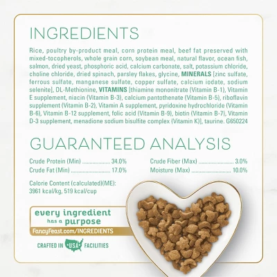 Purina Fancy Feast With Ocean Fish, Salmon & Garden Greens Adult Gourmet Dry Cat Food - 48oz 5 Purina Fancy Feast With Ocean Fish, Salmon & Garden Greens Adult Gourmet Dry Cat Food - 48oz - Image 5