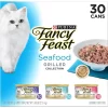Purina Fancy Feast Seafood Collection With Tuna And Salmon Gourmet Wet Cat Food Grilled Collection - 3oz/30ct Variety Pack
