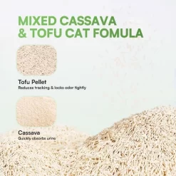All For Paws Allforpaws Cat Litter Natural Tofu Cat Litter With Strong Odor Control, 9.9lb/4.5kg (2 X 2.25kg) -BlueBuffalo Sales Store GUEST 14519c22 f9ed 4233 87b6 c7ad756cc576