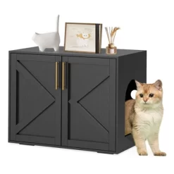 Cat Litter Box Enclosure Furniture, Hidden Wooden Litter Box Cabinet With Side Table Design -BlueBuffalo Sales Store GUEST 148d08cd fbab 472b ac6f 02df65b0d199