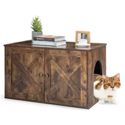 Costway Wooden Cat Litter Box Enclosure Hidden Cabinet Furniture W/ Divider Pet House 16 Costway Wooden Cat Litter Box Enclosure Hidden Cabinet Furniture W/ Divider Pet House -BlueBuffalo Sales Store GUEST 15108f75 a5fe 4553 b92b 4c0de2f6b212